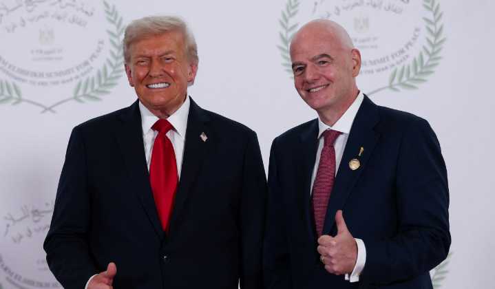 “Sin Trump, no habría paz”: Infantino aplaude al presidente de EU por el acuerdo de paz para Gaza