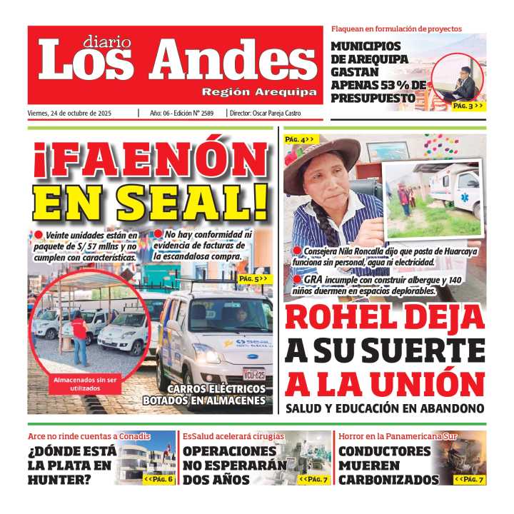 AREQUIPA: Diario Los Andes 24/10/2025