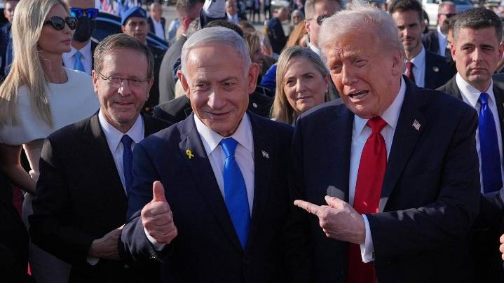 Trump wants to push for Middle East peace. Netanyahu is still talking up Israel's military might
