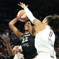 Aces overpower Mercury for 2-0 lead in WNBA Finals