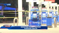 Man hospitalized after shooting near Pompano Beach gas station; deputies search for subject
