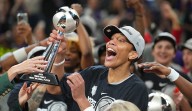 Bam Adebayo celebrates A'ja Wilson's WNBA Finals win