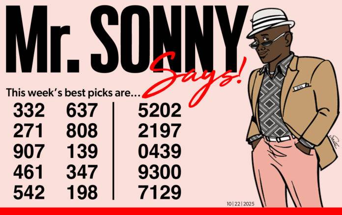 MR SONNY KNOWS for October 22, 2025