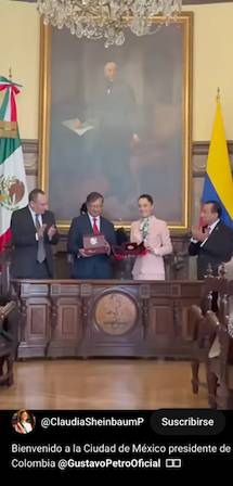 (VIDEO)  Presidente de Colombia, Gustavo Petro visita a México