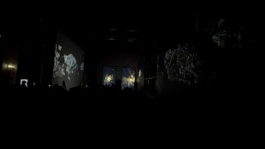 La tierra late en el pozo Santa Bárbara de Mieres: una instalación audiovisual muestra el vertiginoso cambio del planeta en un año