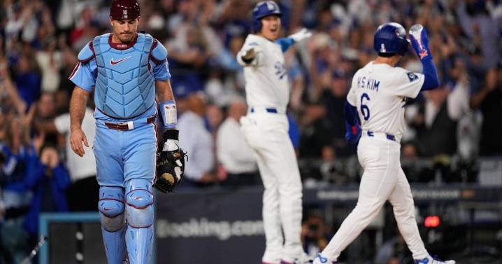 Dodgers advance to NLCS after Kerkering's costly error in 11th inning beats Phillies