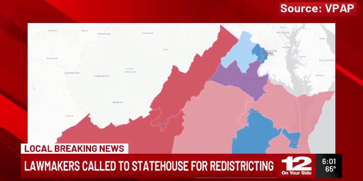Lawmakers set to return to Richmond to redraw congressional districts