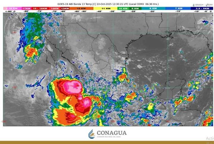 Raymond ocasionará lluvias de muy fuertes a intensas en el occidente y sur de México