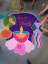 Students showcase artistic skills through diya, candle decoration