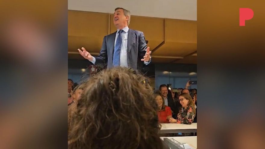 Así celebró el CEO del Banco Sabadell, César González-Bueno, el resultado de la opa