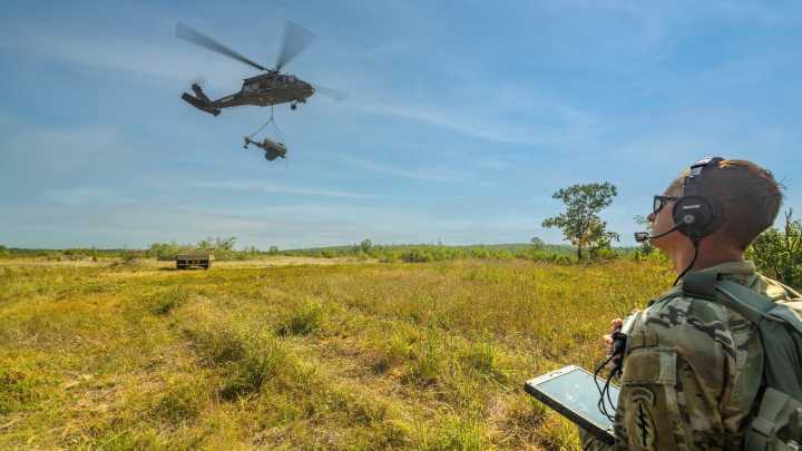 U.S. Soldier Takes Control of Autonomous Black Hawk During Northern Strike 25