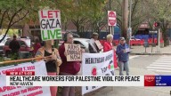Health care workers gather at Yale in solidarity with Palestine