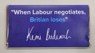 Tories misspell crucial word on chocolate bar at conference in mortifying bungle