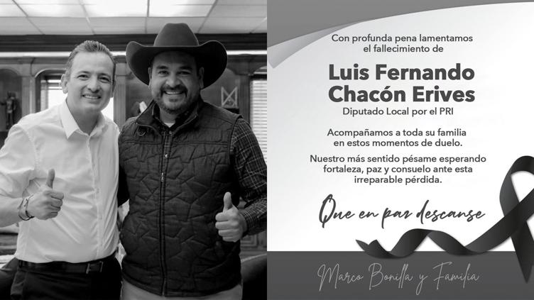 Leal, soñador, alegre; lamenta Bonilla muerte del diputado Luis Chacón