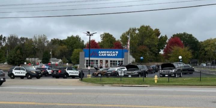 Police surround car dealership in west Springfield