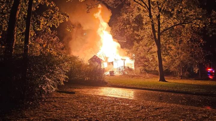 PHOTOS: North Branford blaze destroys home