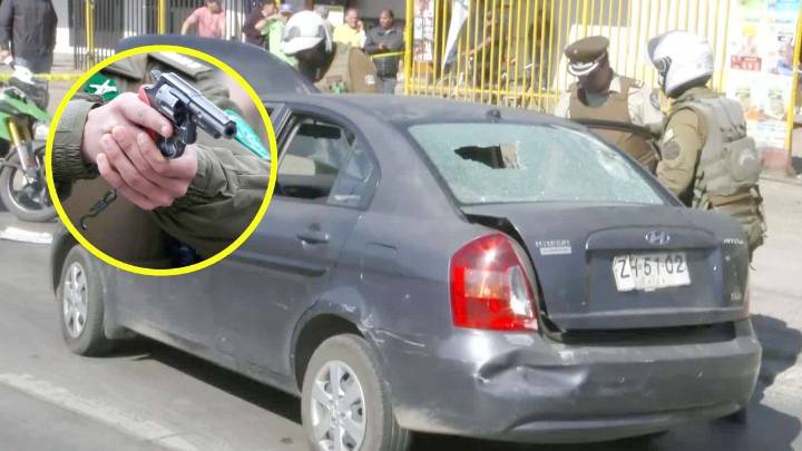 Intentan atropellar a Carabineros en San Ramón en fiscalización: Auto era robado y trasladaba droga, un arma y varios celulares