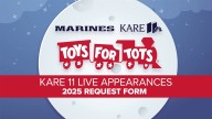 Here's how to sign up for a KARE 11 Toys for Tots appearance