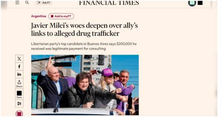Indeseado fenómeno barrial: el escándalo Espert llegó al Financial Times