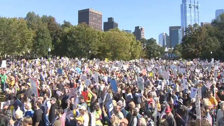 Huge crowd gathers for No Kings rally on Boston Common
