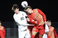 Photos of Troy vs. Athens in a D1 boys soccer regional championship