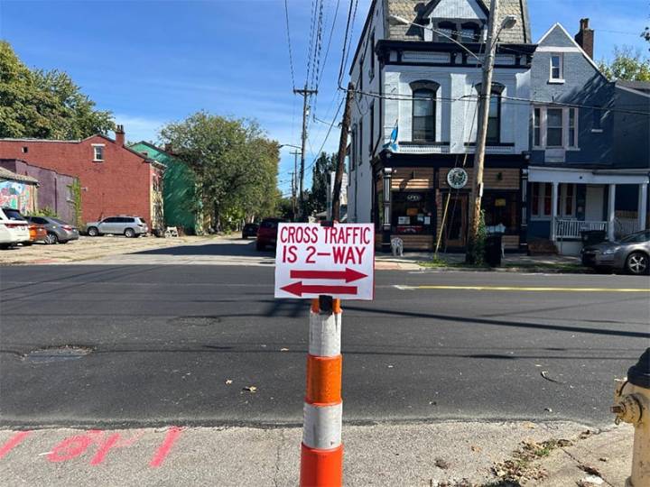 Covington’s Greenup Street now officially two-way; work begins on Scott Street conversion