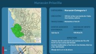 Huracán Priscilla se Fortalece a Categoría 1; Prevén Lluvias y Fuertes Rachas de Viento