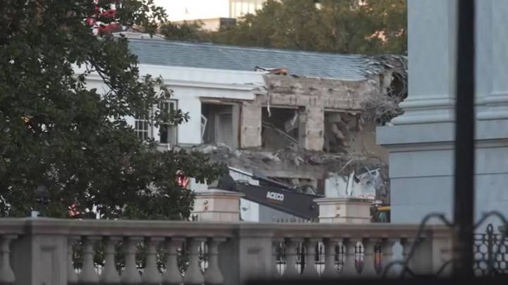 Trump inicia la demolición del Ala Este de la Casa Blanca para construir un salón de baile