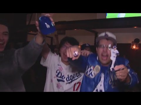Dodger fans celebrate major win to World Series