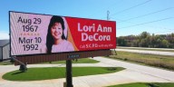 Lori Ann Decora’s billboard gets new home along I