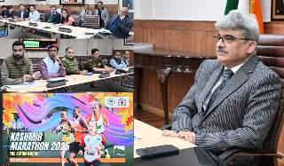 Chief Secy reviews arrangements for 2nd edition of Kashmir Marathon