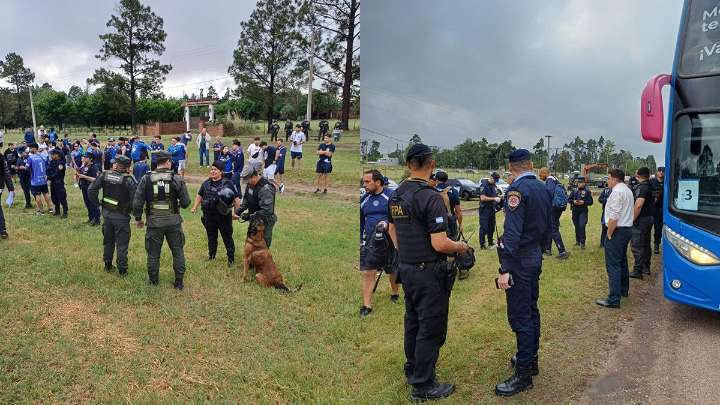 Secuestran bebidas, armas blancas y drogas a hinchas de Independiente Rivadavia en su paso por Río Cuarto