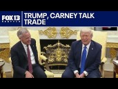 Trump meets with Canadian prime minister Mark Carney