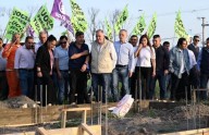 Jaldo y Acevedo comprobaron el progreso de las obras del barrio 178 Viviendas en Simoca
