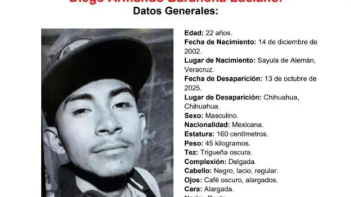 ¿Lo has visto? Buscan a Diego Armando Barahona; desapareció al salir de la Comandancia Sur
