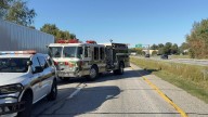 Motorcyclist hospitalized after crash on I