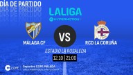 Horario y dónde ver y escuchar el Málaga-Deportivo de esta noche