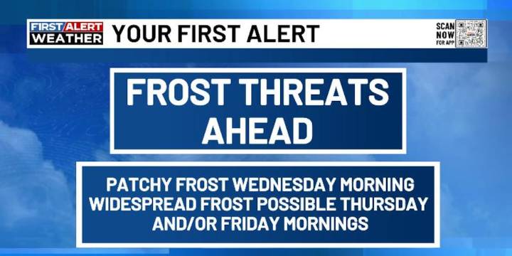 FIRST ALERT | Chris Bailey says frost is on the way