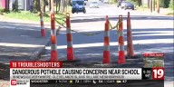 Dangerous pothole causing concerns near school