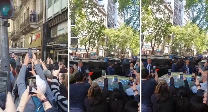 "Hijos de..., coimera": Insultos y abucheos contra Milei y Karina en pleno centro porteño