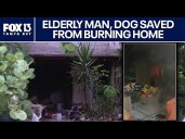 Florida man saved from burning home