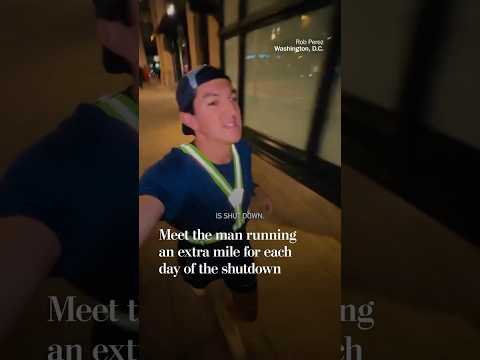 This man is running a mile for each day of the shutdown
