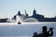 Ship parade kicks off events celebrating 250 years of the US Navy and Marine Corps