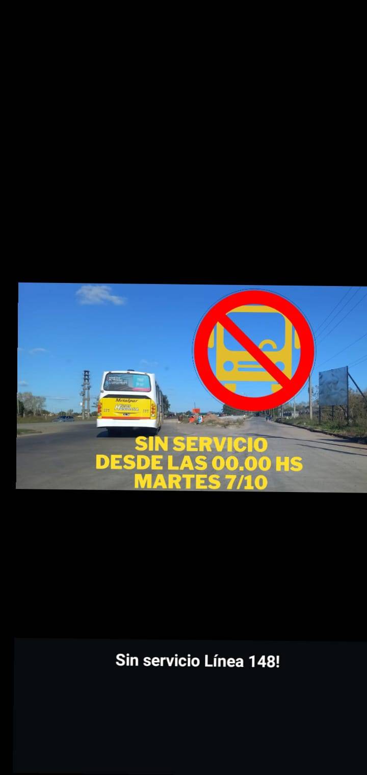 Paro en la Línea 148: miles de usuarios sin servicio desde la medianoche del...