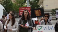 Hazte Oír irrumpe en el Ayuntamiento de Madrid para protestar por la negación del síndrome post