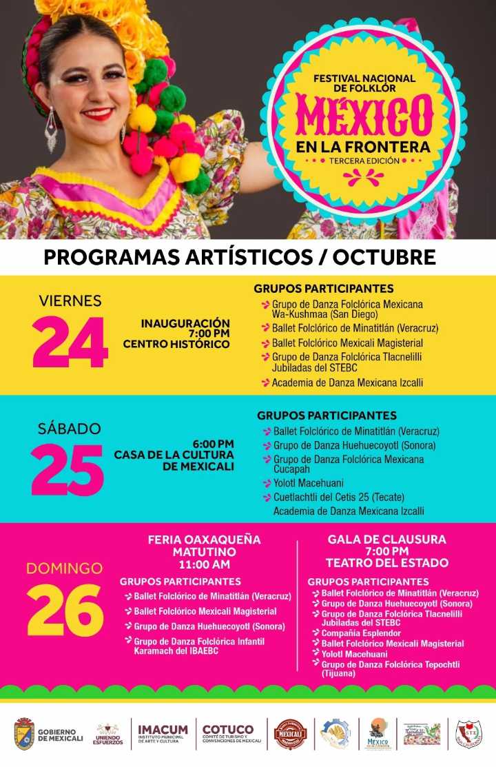 Gobierno de Mexicali invita a Festival Nacional del Folklór «México en la Frontera»