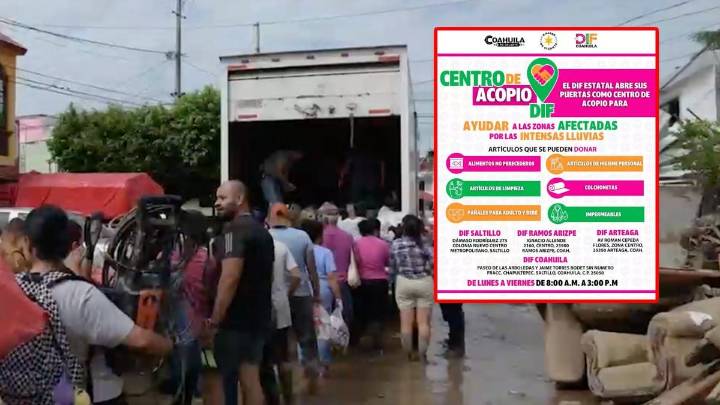 Se suma Coahuila a la ayuda; instalan centros de acopio en los DIF