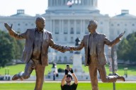 Besties Trump and Epstein reunite on the National Mall