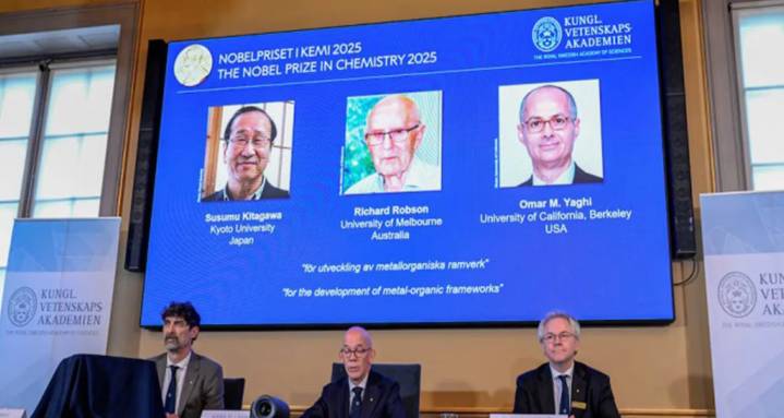 Susumu Kitagawa, Richard Robson and Omar Yaghi win 2025 Nobel Prize in Chemistry for metal organic frameworks