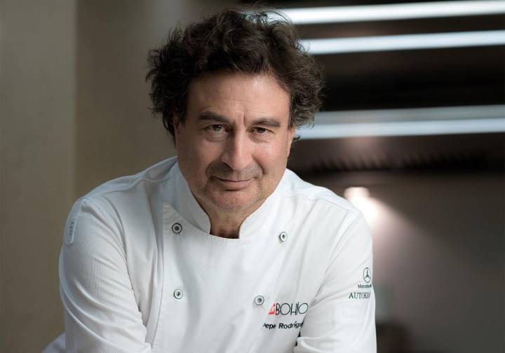 Pepe Rodríguez, de MasterChef, y José Ramón Calvo, del restaurante Mugaritz, en el Foro de Turismo Maspalomas